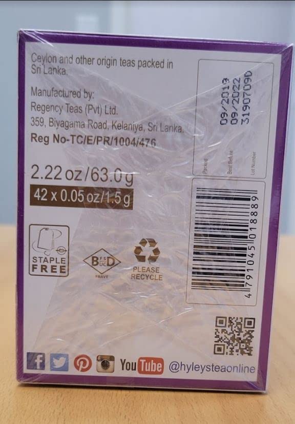 HYLEYS 14 Day Weight Loss Tea - 42 Tea Bags with Garcinia Cambogia | Senna & Natural Flavors | Improves Digestion | Matcha Green Tea | Supports Weight Loss