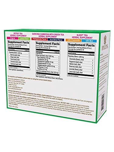HYLEYS 14 Day Weight Loss Tea - 42 Tea Bags with Garcinia Cambogia | Senna & Natural Flavors | Improves Digestion | Matcha Green Tea | Supports Weight Loss