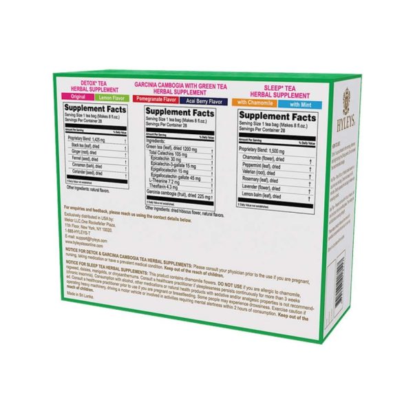 HYLEYS 14 Day Weight Loss Tea - 42 Tea Bags with Garcinia Cambogia | Senna & Natural Flavors | Improves Digestion | Matcha Green Tea | Supports Weight Loss