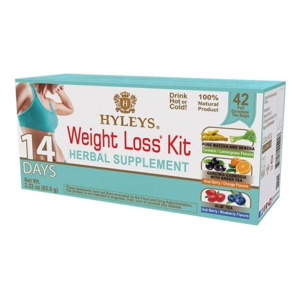 HYLEYS 14 Day Weight Loss Tea - 42 Tea Bags with Garcinia Cambogia | Senna & Natural Flavors | Improves Digestion | Matcha Green Tea | Supports Weight Loss