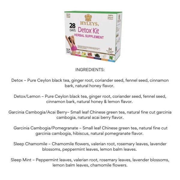 HYLEYS 14 Day Weight Loss Tea - 42 Tea Bags with Garcinia Cambogia | Senna & Natural Flavors | Improves Digestion | Matcha Green Tea | Supports Weight Loss