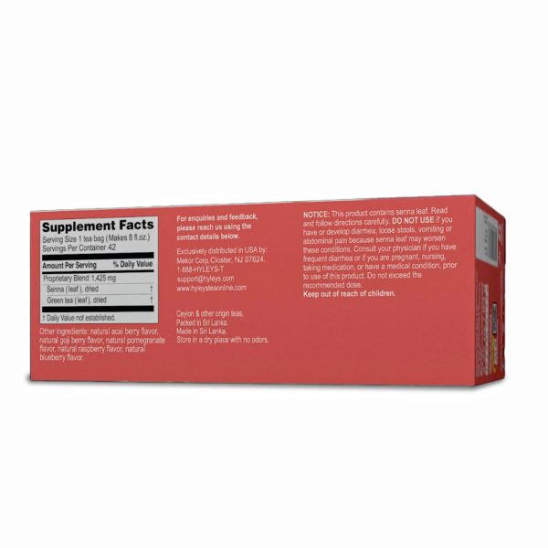 Hyleys Slim Tea 5 Flavor Assortment - Weight Loss Herbal Supplement Cleanse and Detox - 25 Tea Bags (1 Pack)