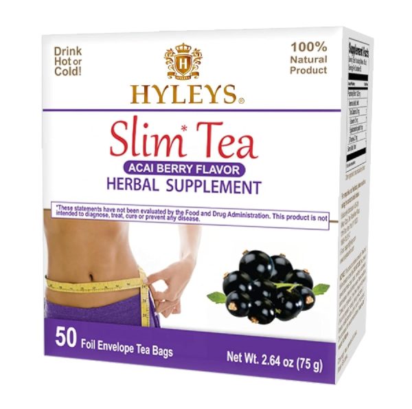 Hyleys Slim Tea 5 Flavor Assortment - Weight Loss Herbal Supplement Cleanse and Detox - 25 Tea Bags (1 Pack)