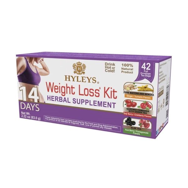 HYLEYS 14 Day Weight Loss Tea - 42 Tea Bags with Garcinia Cambogia | Senna & Natural Flavors | Improves Digestion | Matcha Green Tea | Supports Weight Loss