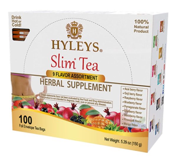 Hyleys Slim Tea 5 Flavor Assortment - Weight Loss Herbal Supplement Cleanse and Detox - 25 Tea Bags (1 Pack)