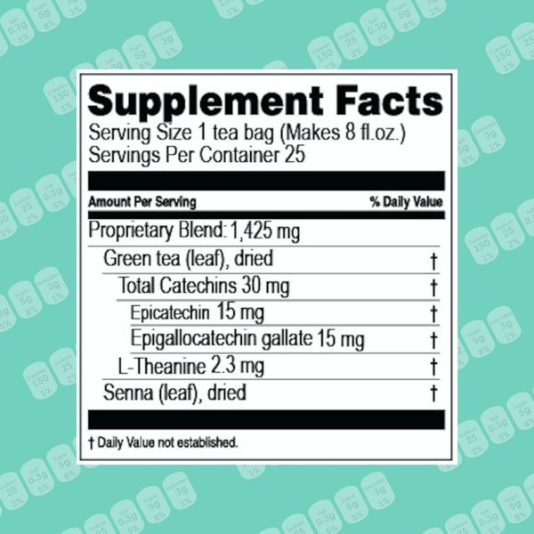 Hyleys Slim Tea 5 Flavor Assortment - Weight Loss Herbal Supplement Cleanse and Detox - 25 Tea Bags (1 Pack)