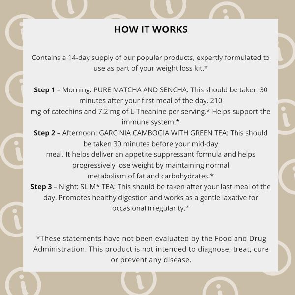 HYLEYS 14 Day Weight Loss Tea - 42 Tea Bags with Garcinia Cambogia | Senna & Natural Flavors | Improves Digestion | Matcha Green Tea | Supports Weight Loss