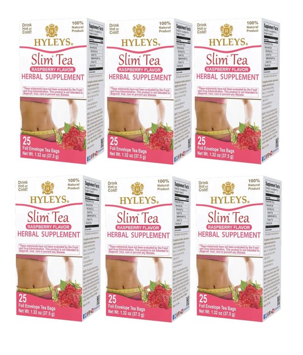 Hyleys Slim Tea 5 Flavor Assortment - Weight Loss Herbal Supplement Cleanse and Detox - 25 Tea Bags (1 Pack)