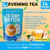 Skinny Boost Detox Tea Kit- 2 PACK –1 Daytime (28 Bags) + 1 Evening -(14 Bags) – Herbal Detox for Weight, Metabolism, Energy, Bloating & Colon Cleanse – Green Tea, Vegan, Keto, Non-GMO, Sugar-Free
