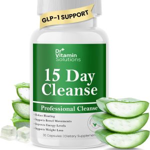 818AKf8LcIL._AC_SL1500_ DR VITAMIN SOLUTIONS 15 Day Gut Cleanse Detox for Women, GLP-1 Support - Natural Colon & Detox Cleanse for Weight Loss - Bloating & Constipation Relief - Flushes Toxins & Supports Immunity - 30 Ct.