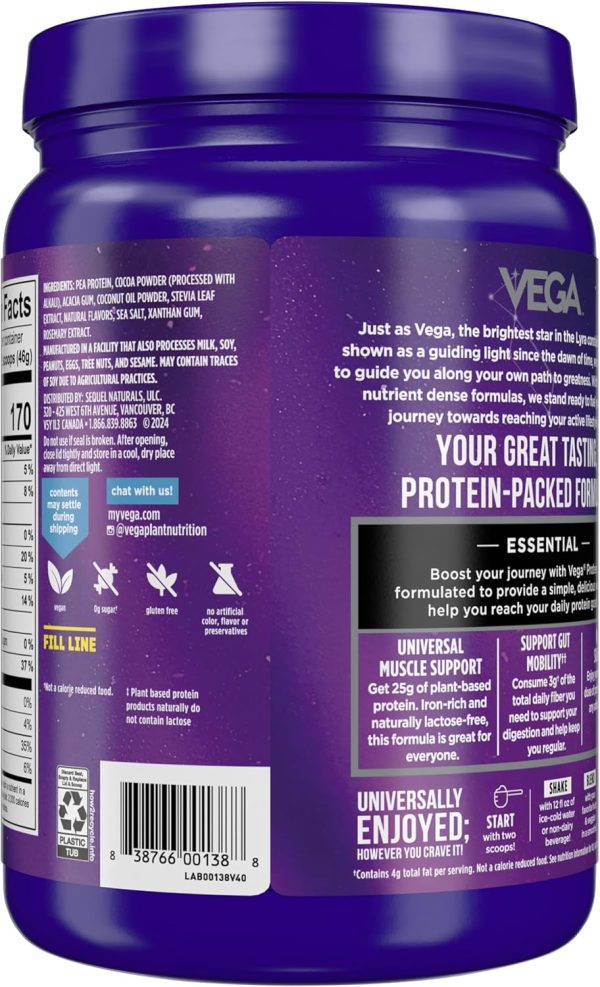 81PEyvJwAwL._AC_SL1500_ Vega Original Essential Protein - 25g Plant-Based Protein, Creamy Vanilla, 20 Servings, Vegan Non-GMO Drink Mix, Smoothie & Shake Ready, Gluten Free, Dairy Free, 32.5oz (Packaging May Vary)