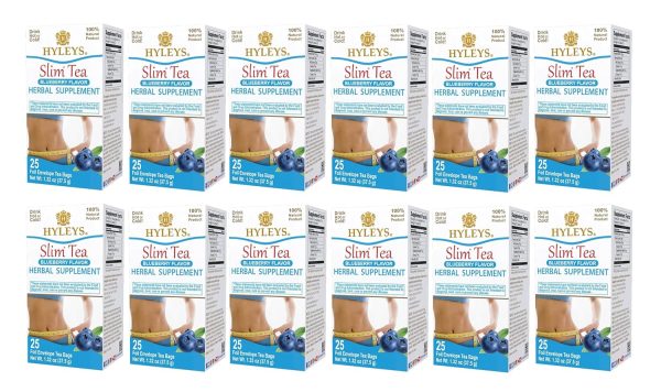 Hyleys Slim Tea 5 Flavor Assortment - Weight Loss Herbal Supplement Cleanse and Detox - 25 Tea Bags (1 Pack)