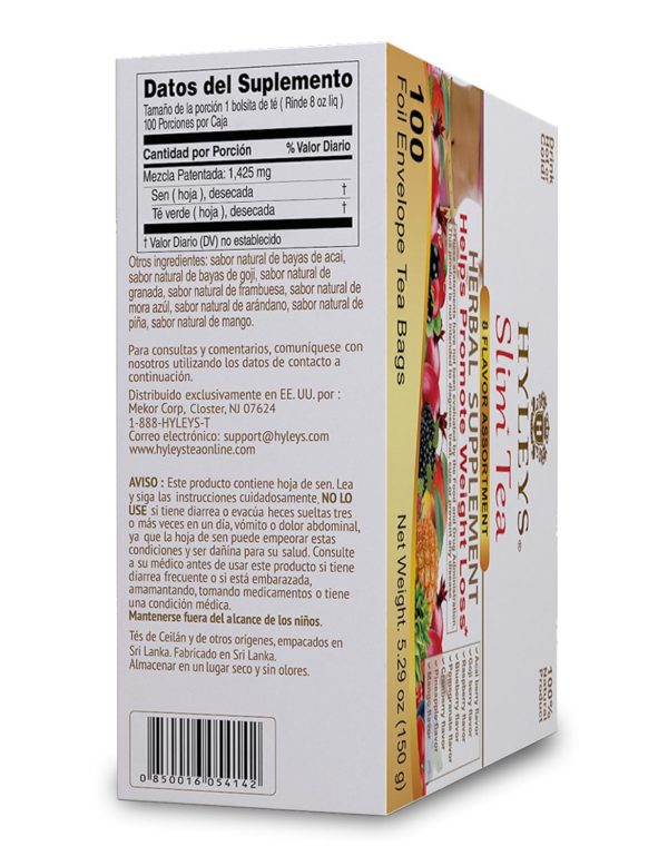 Hyleys Slim Tea 5 Flavor Assortment - Weight Loss Herbal Supplement Cleanse and Detox - 25 Tea Bags (1 Pack)