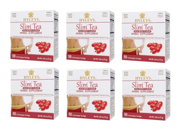 Hyleys Slim Tea 5 Flavor Assortment - Weight Loss Herbal Supplement Cleanse and Detox - 25 Tea Bags (1 Pack)