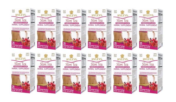 Hyleys Slim Tea 5 Flavor Assortment - Weight Loss Herbal Supplement Cleanse and Detox - 25 Tea Bags (1 Pack)