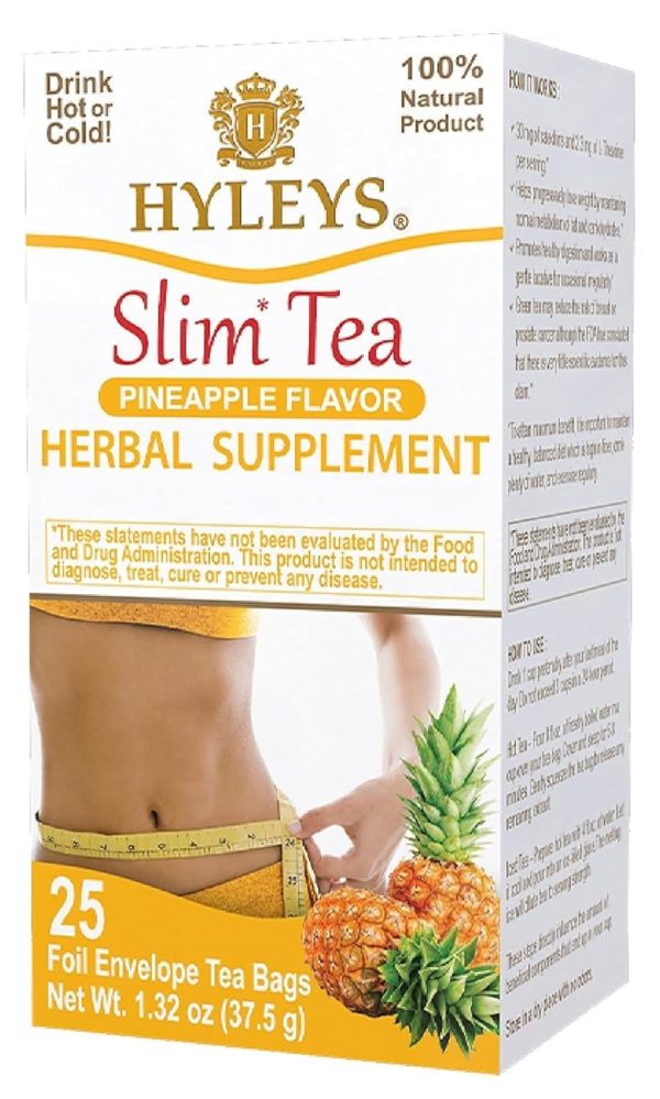 Hyleys Slim Tea 5 Flavor Assortment - Weight Loss Herbal Supplement Cleanse and Detox - 25 Tea Bags (1 Pack)