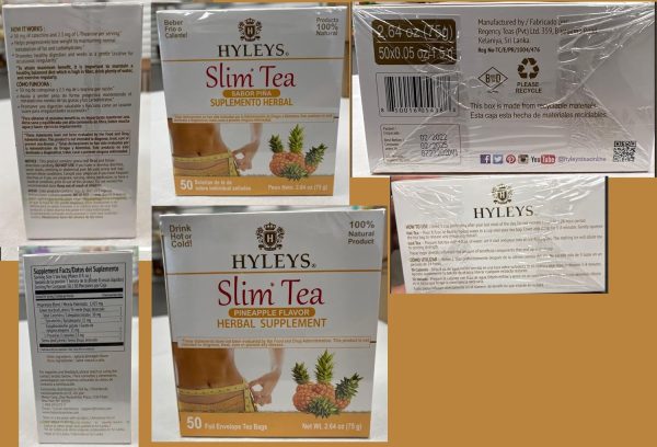 Hyleys Slim Tea 5 Flavor Assortment - Weight Loss Herbal Supplement Cleanse and Detox - 25 Tea Bags (1 Pack)