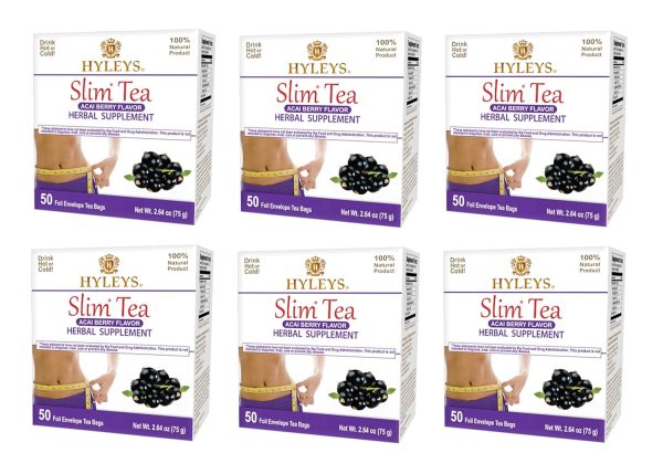 Hyleys Slim Tea 5 Flavor Assortment - Weight Loss Herbal Supplement Cleanse and Detox - 25 Tea Bags (1 Pack)
