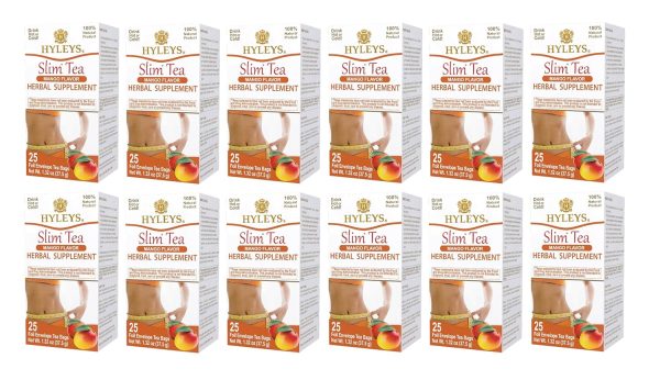 Hyleys Slim Tea 5 Flavor Assortment - Weight Loss Herbal Supplement Cleanse and Detox - 25 Tea Bags (1 Pack)