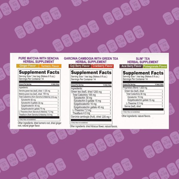 HYLEYS 14 Day Weight Loss Tea - 42 Tea Bags with Garcinia Cambogia | Senna & Natural Flavors | Improves Digestion | Matcha Green Tea | Supports Weight Loss