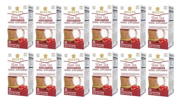 Hyleys Slim Tea 5 Flavor Assortment - Weight Loss Herbal Supplement Cleanse and Detox - 25 Tea Bags (1 Pack)