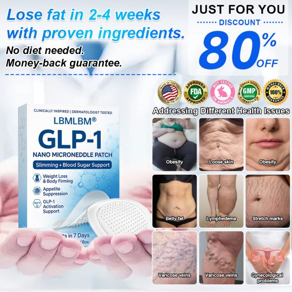 🔥Official Store🔥 | LBMLBM® SMGT-GLP-1 Nano Microneedle Patch with Collagen & Motrixyl 3000 | Targeting Obesity, Cardiovascular Disease, Diabetes, Sleep Apnea, Joint Issues & More