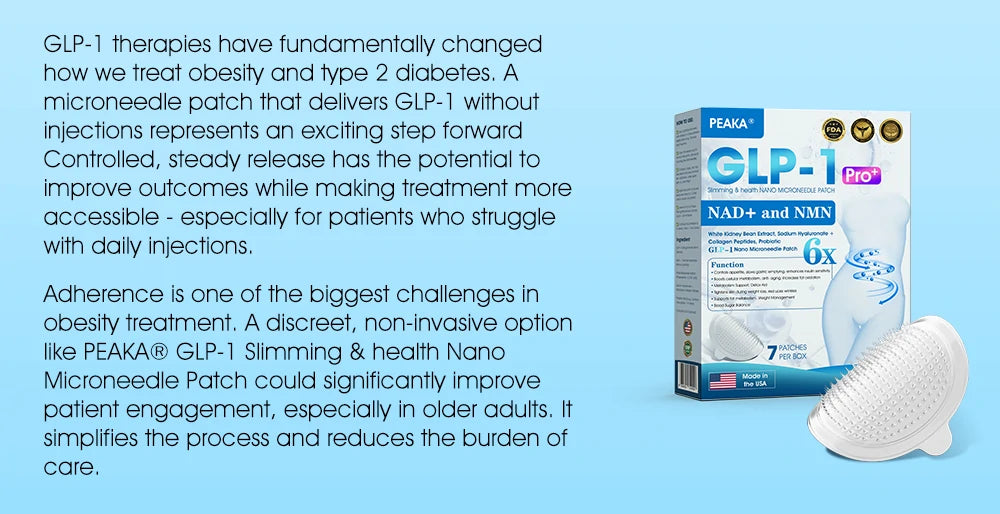 PEAKA® GLP-1 & NAD+ Slimming & health NANO MICRONEEDLE PATCH